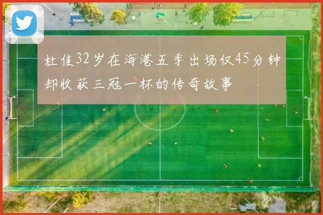 杜佳32岁在海港五季出场仅45分钟却收获三冠一杯的传奇故事
